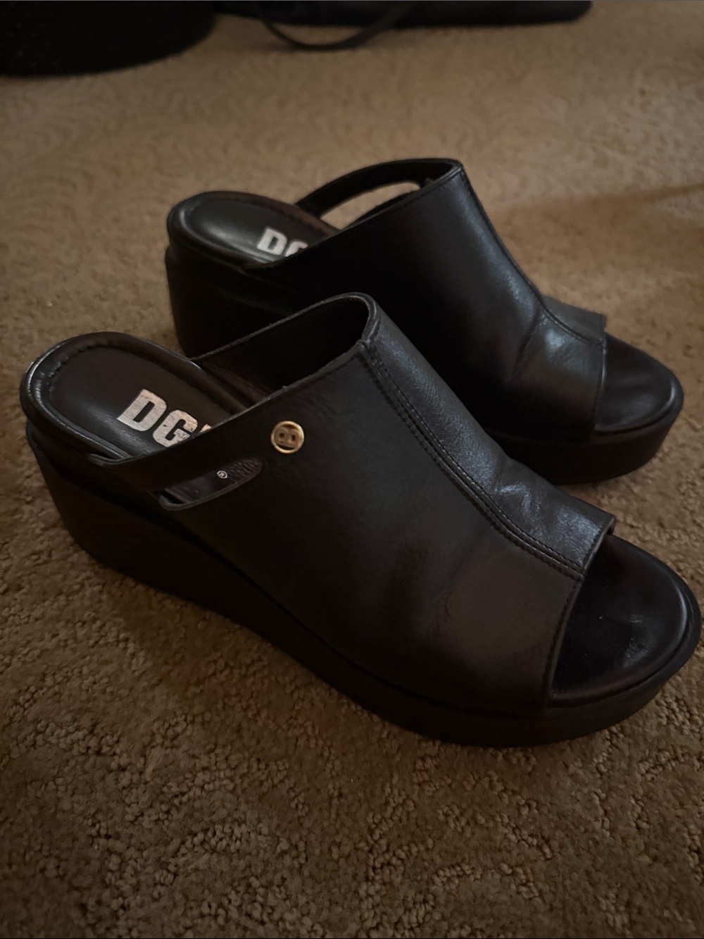 DGN leather mules